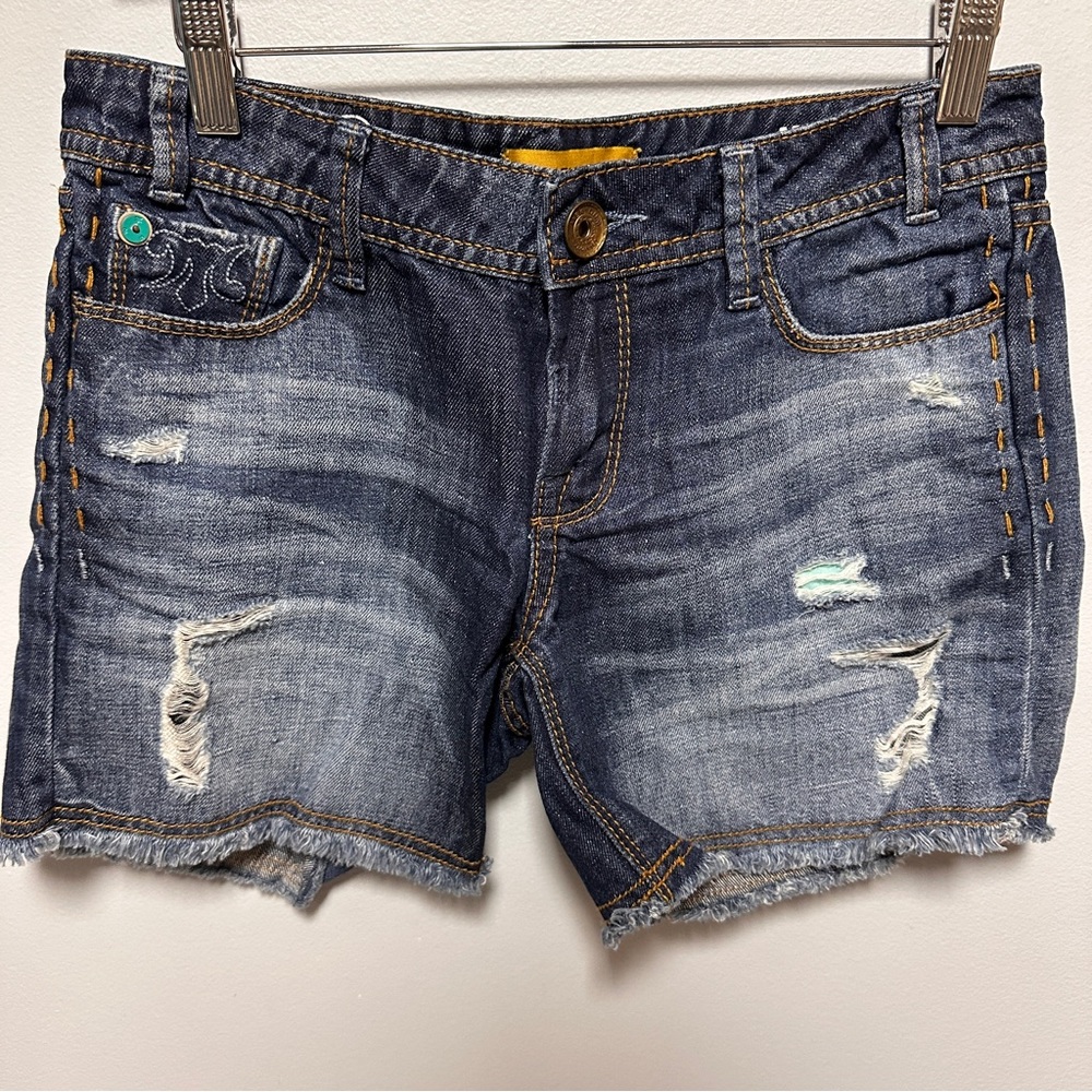 MEK Denim Dark Wash Jean Shorts, Size 24